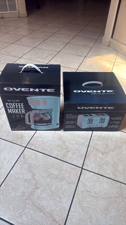 Ovente 12-Cup Coffee Maker and Toaster Set