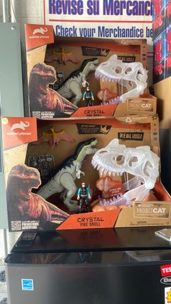 Toy electronic crystal fire skull