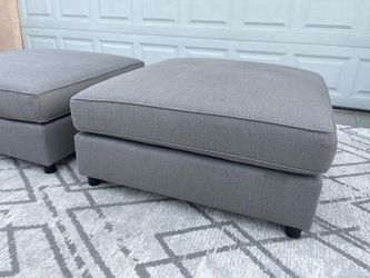 Pottery Barn oversized lounge ottomans