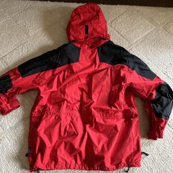 All Seasons Unisex-Red Parka With Good