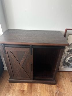 Cabinet with sliding barn door