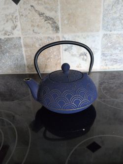 Blue Patterned Ceramic Tea Pot