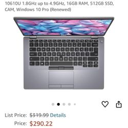 Dell Laptops 5410 Latitude I7