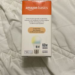 Smart A 19 LED Light Bulb, Tunable White 60W 