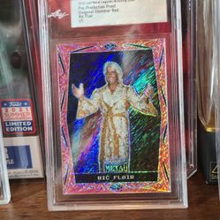 2024 Ric Flair Leaf Metal Legend Preproduction Proof Diagonal Shimmer Red 1/1