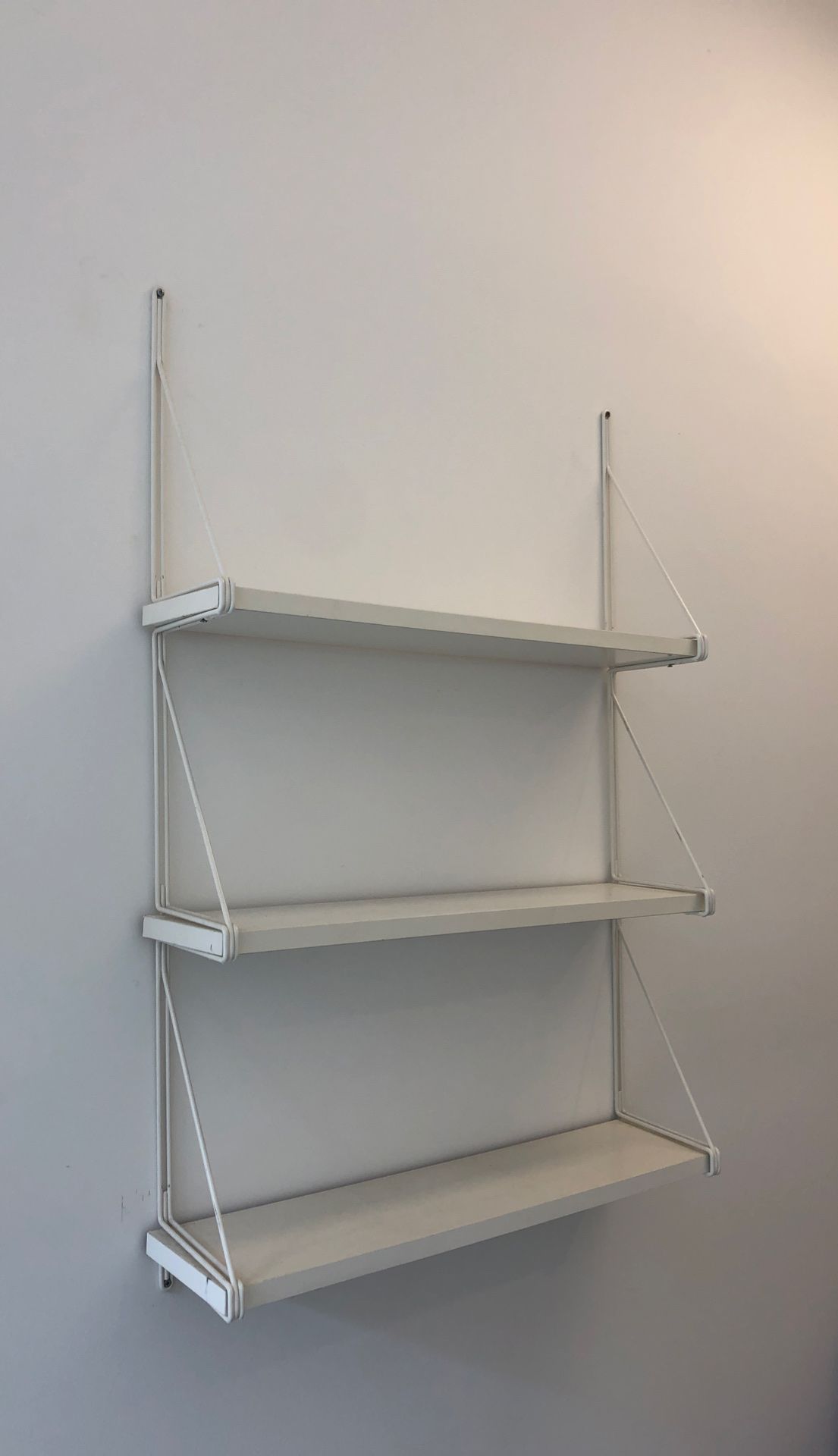 White “floating” shelves