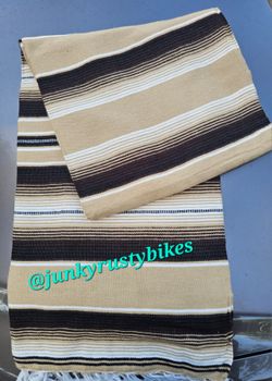 New tan brown 5x7 Serape Sarape Zarape Mexican Blanket