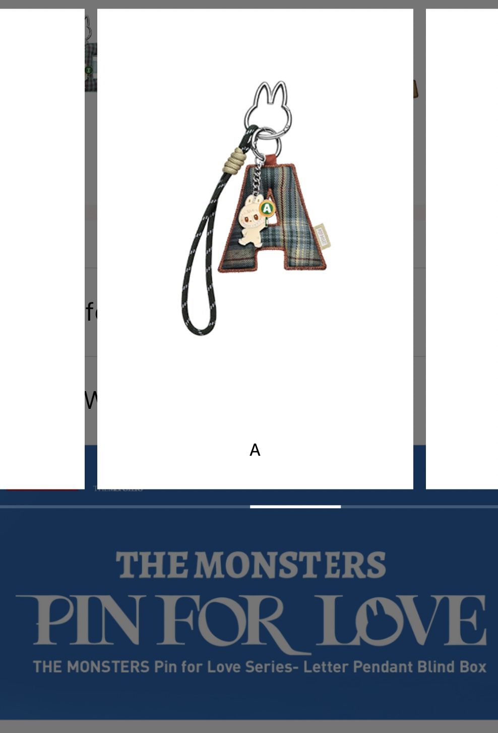 Authentic Pop Mart Pin For Love Letter "A"