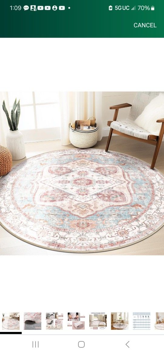 Rug Low Pile Carpet No Shedding Area Rugs for Living Room Bedroom Dining Room Kitchen Indoor-Pink/Blue/Red/Orange