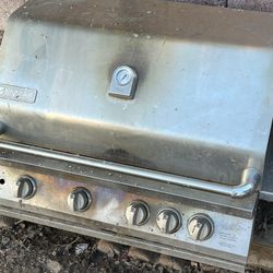 Jenn Air Five Burners Island BBQ Grill Asador Stainless Steel