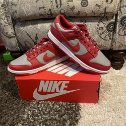 Nike dunk low retro grey varsity red size 13