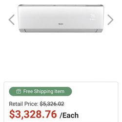 Gree VIR36HP230V1CW Indoor/Outdoor Mini Split Heat Pump Package - 33,600 BTU/h, 208-230v/1ph