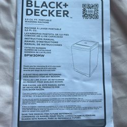 Black & Decker Portable Washing Machine 