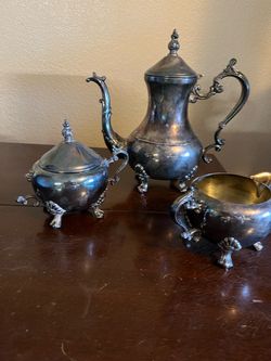 Silver tea service vintage
