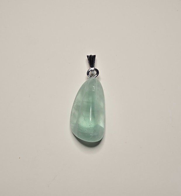 1pc Beautiful Green Fluorite Small Polished Natural Stone Pendant