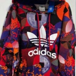 ADIDAS ORIGINALS TREFOIL CNY LIMITED EDITION MEN'S FLEECE PULLOVER THICK HEAVYWEIGHT HOODIE SWEATER SIZE LARGE COLLEGIATE PURPLE BRAND NEW WITH TAGS .
