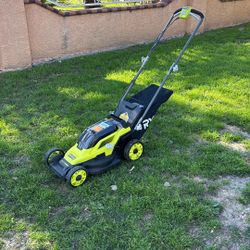 Ryobi 13”push To Start Lawnmower 18v 