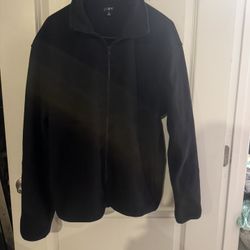 J. Crew Men's Black Fleece Jacket Size M