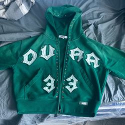 green duaa hoodie w rhinestone SMALL ( runs a lil big )