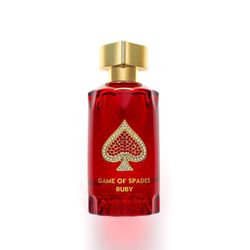Authentic TESTER Jo Milano Paris Game of Spades RUBY 3.4 fl oz 100ml Parfum spray for Unisex (In Plain Black Box)