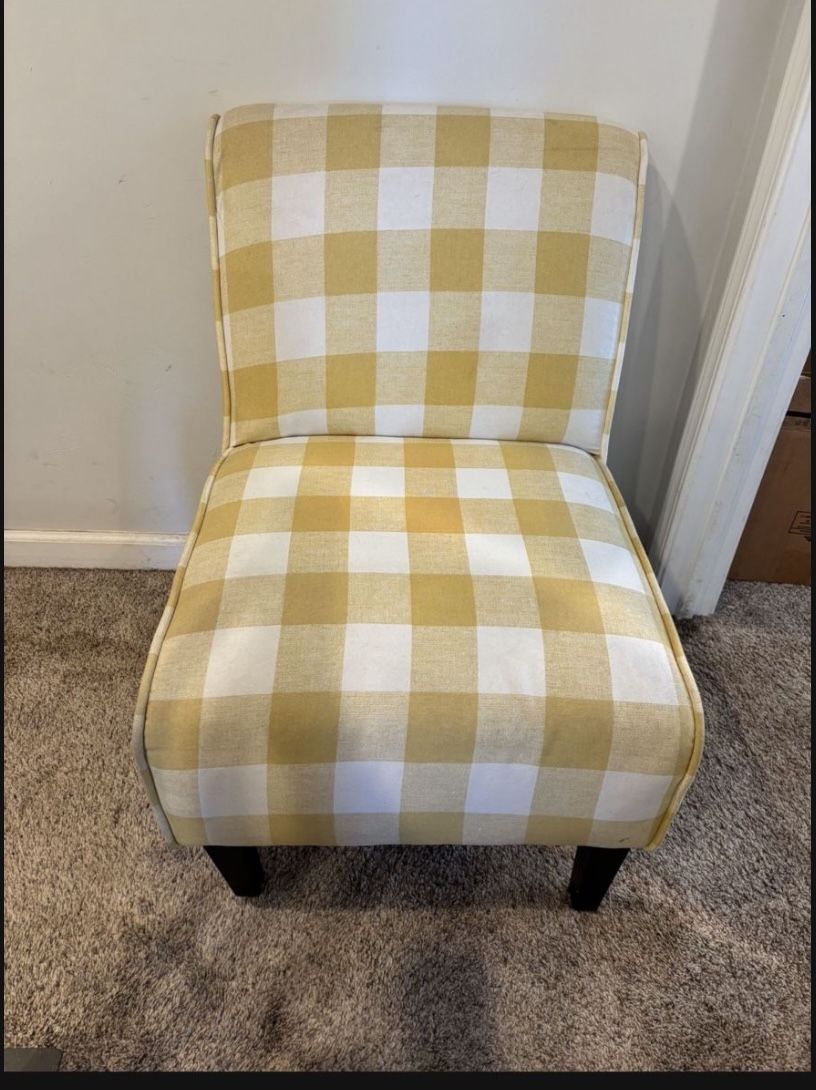 Yellow Checkered Chair