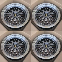 Brand New 18” BBS LM Style Wheels 18x8/18x9 5x114.3 ET33/30 CB73.1 JDM VIP Staggered Rims