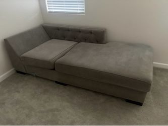 Comfy Grey Couch With Chaise