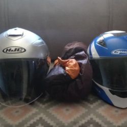 Size Large Motorcycle Helmets And XL Motorcycle Cover 