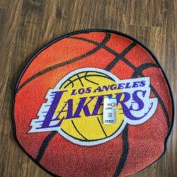 NWT NBA Los Angeles Lakers Round 26' Basketball Rug Home Decor