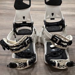 Nidecker Supermatic Snowboard Binding 2024 White Medium