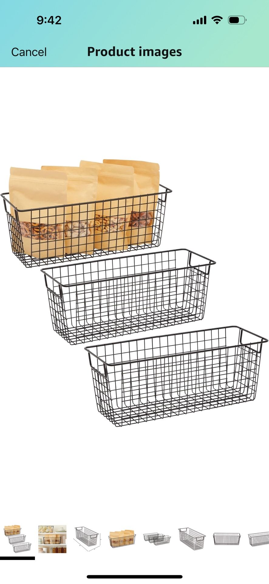 Metal Storage Basket Organizers