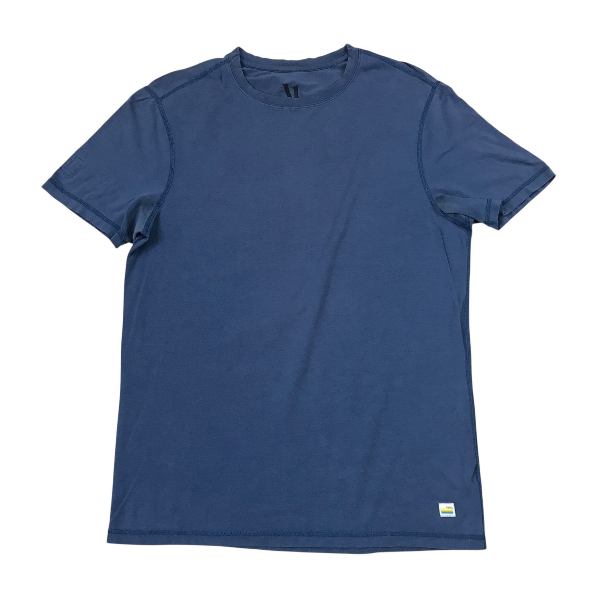 Vuori Tuvalu Shirt Mens Small S Blue Performance Lightweight Stretch Gym Pima T