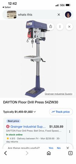 DAYTON Floor Drill Press 54ZW30