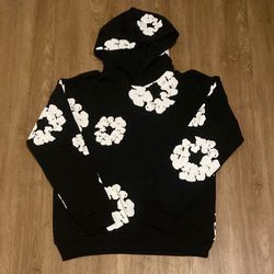 Black Denim Hoodie Small