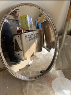 Nickel Oval Mirror