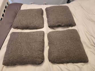 4 Brand New Grey Throw Pillows 18" x 18"