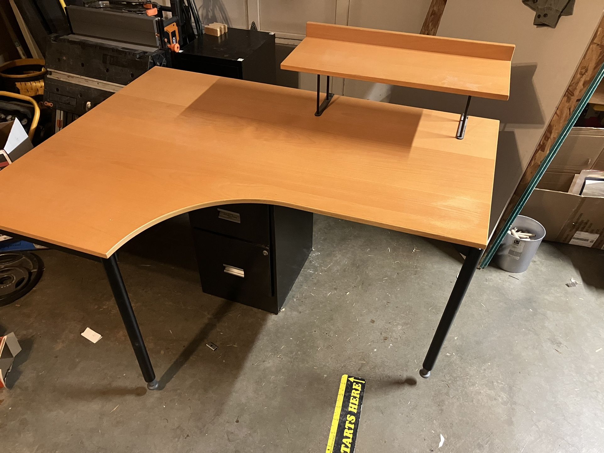Light Wood Corner Desk 