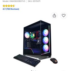 CyberPowerPC - Gamer Master Gaming Desktop - AMD Ryzen 5 5500 - 16GB Memory - AMD Radeon RX 6500 XT 4GB - 1TB SSD - Black