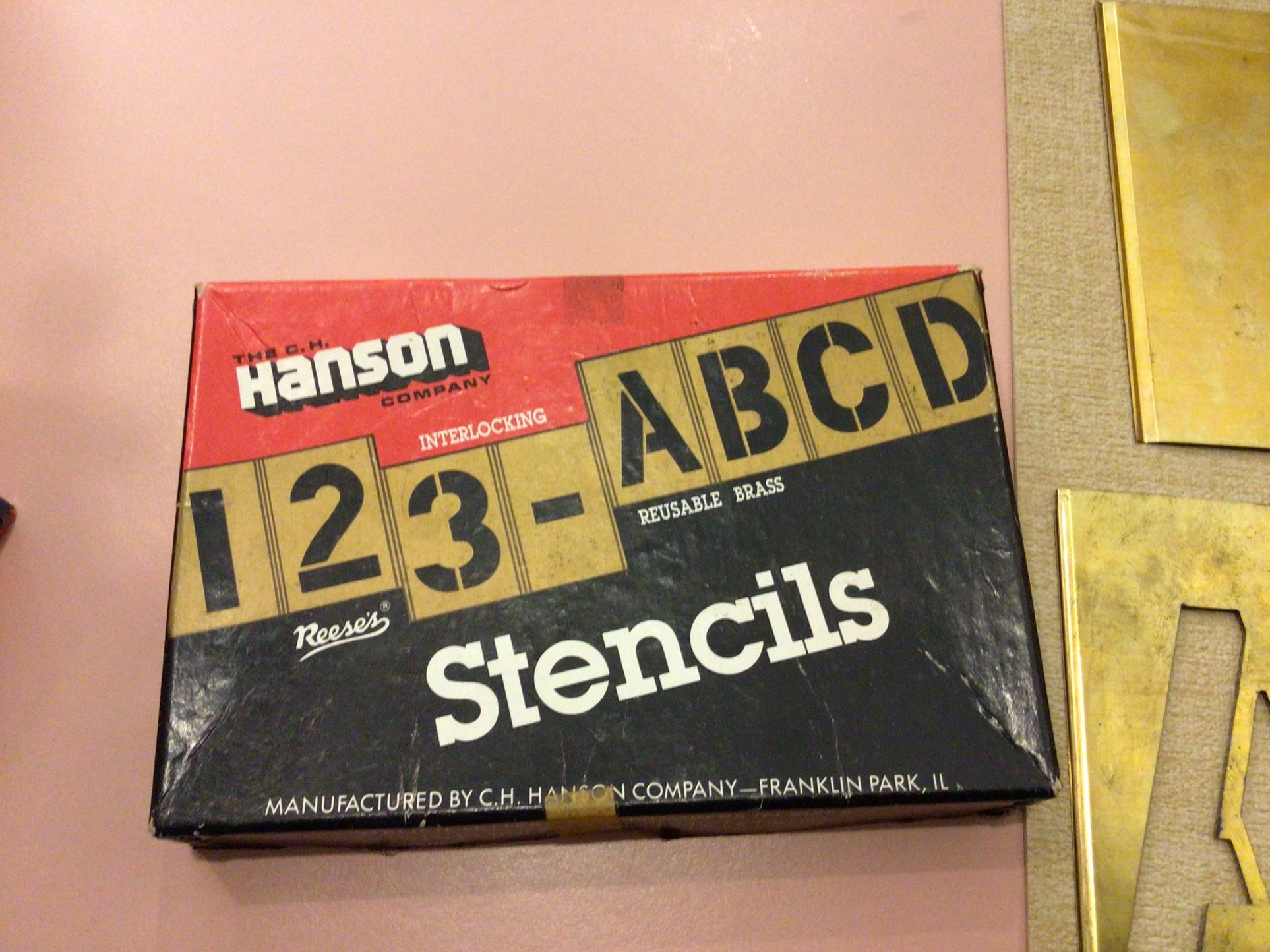 Brass Stencil Letters and symbols 3”