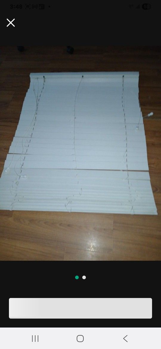 33inch Width White Blinds 78" L