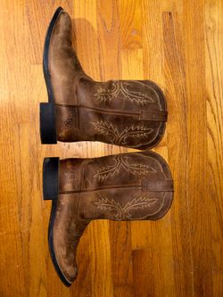 Ariat Brown Leather Heeled Western Style Boots Size 10EE