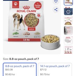 Royal Canin Fresh Health Nutrition Adult Dog Food, 8.8-oz pouch, pack of 7  $25