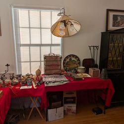 ESTATE SALE-ROSEMEAD - Furniture including a lovely footed secretary by Jasper co, artwork, jewelry, southwest style items, Asian style items, lightin