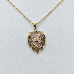 925 JCM Rhinestone Lion Necklace 