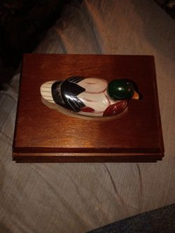 Duck box with old cards