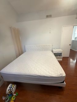King bed frame and mattress