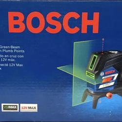 BOSCH GCL100-80CG 12V Green-Beam Cross-Line Laser with Plumb Points -NEW IN PACK