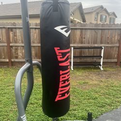 Everlast Punching Bag, Dumbell rack, Exercise Bike