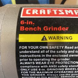 Craftsman 6 Inch Bench Grinder 