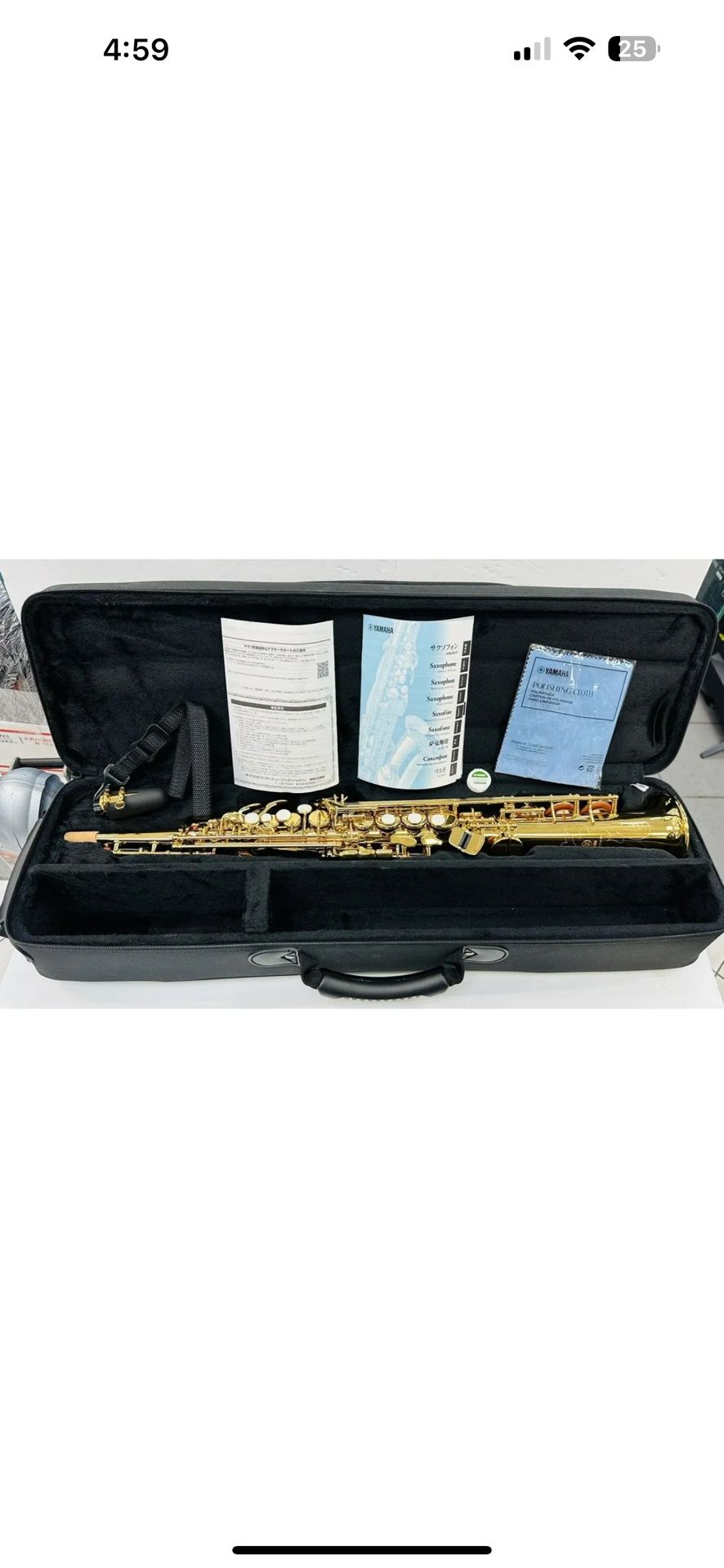 Yamaha YSS-475 Soprano Saxophone Sax Pristine Condition